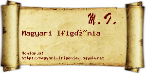 Magyari Ifigénia névjegykártya